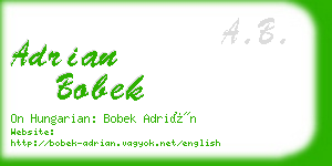 adrian bobek business card